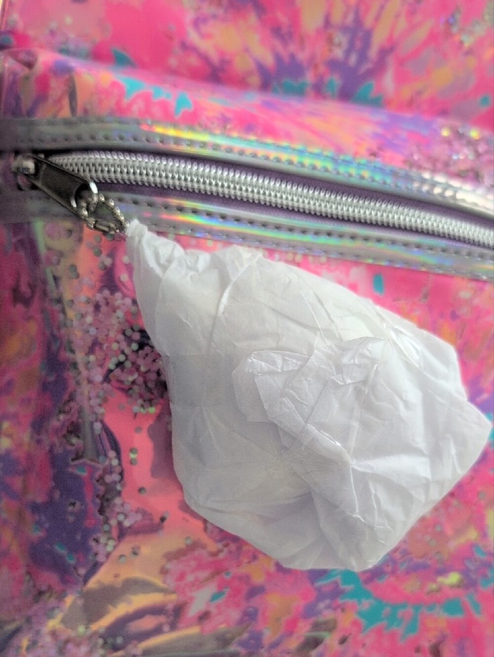 The Children's Place Pink Shimmery Tie-Dye Kids Backpack With Confetti - Picture 5 of 7